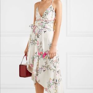 Equipment Estille White Floral Wrap Dress NWT